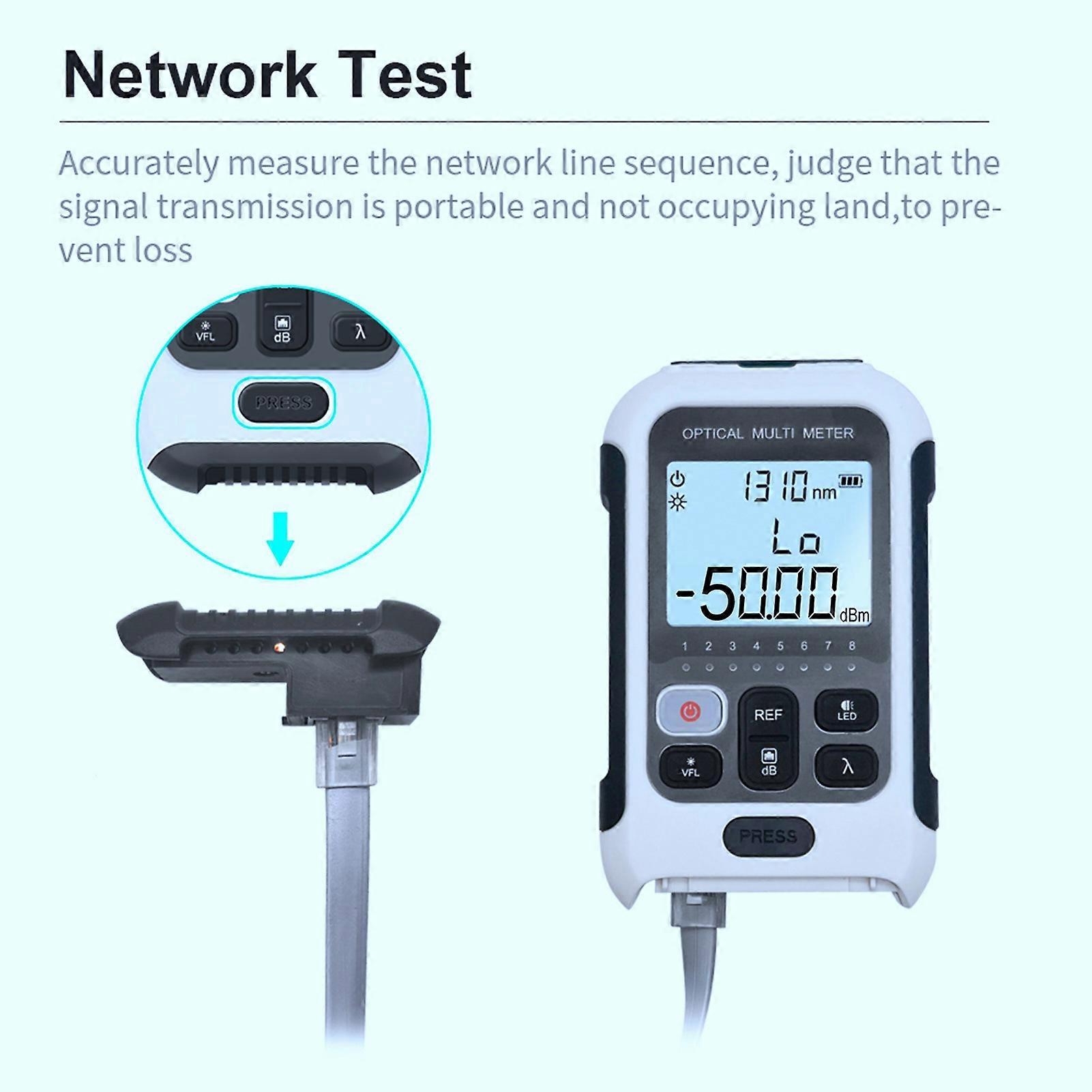 Multifunctional Optical Power Meter White Sensitive Fiber Tester for Communication Engineering