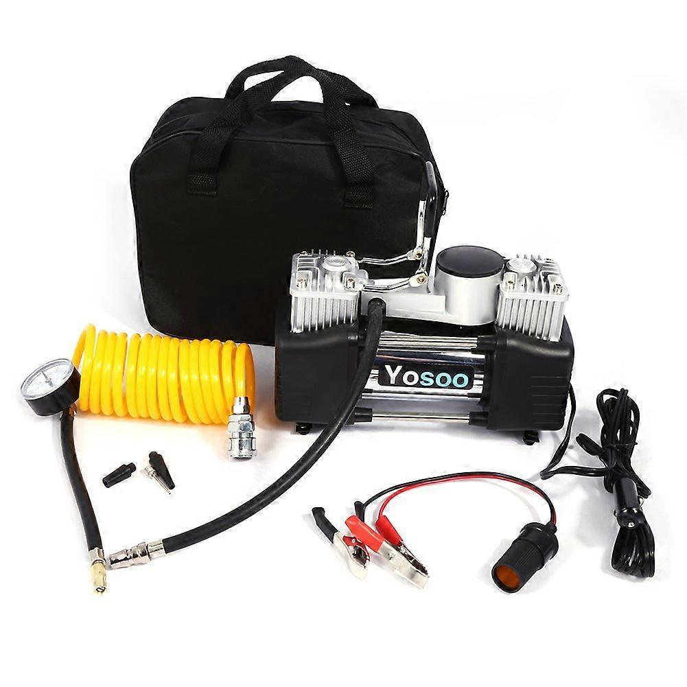 Mini Tyre Pump Compressor 150PSI Portable Electric Air Compressor for Car, Motorbike, Bicycle with Level Indicator DC 12V
