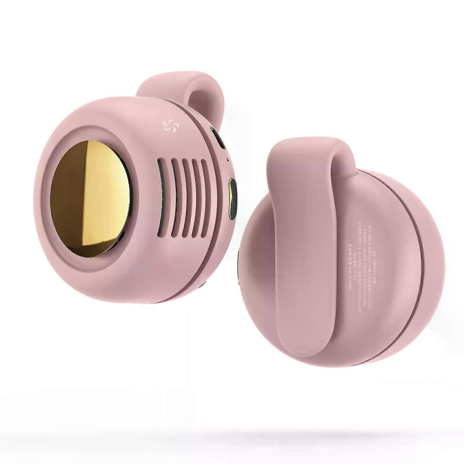 MF019 Mini Whirlwind Portable Snap On Charging Fan Waist Clip Mini Whirlwind Fan 3-Speed Handsfree Silent Strong Wind