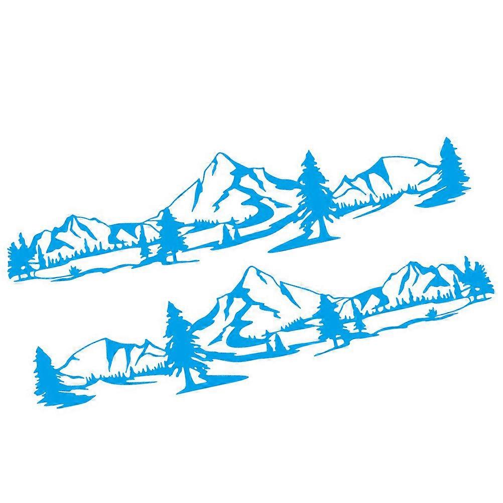 Car Sticker Waterproof Durable Easy to Remove Blue 150X35X0.5CM Stripes Car Decorations 1 Set