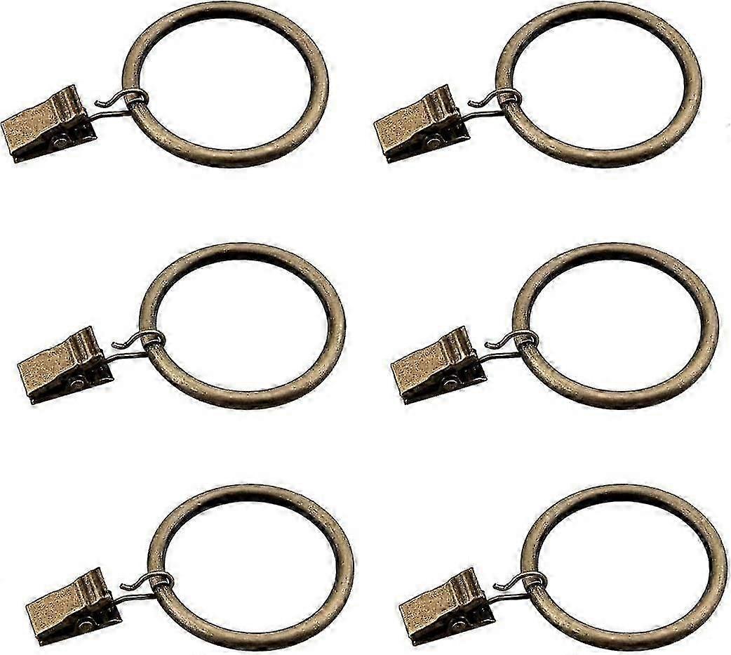 Silver Curtain Ring Clips With Hook, 30 Pack Rustproof Metal Drapery Ring/hanger