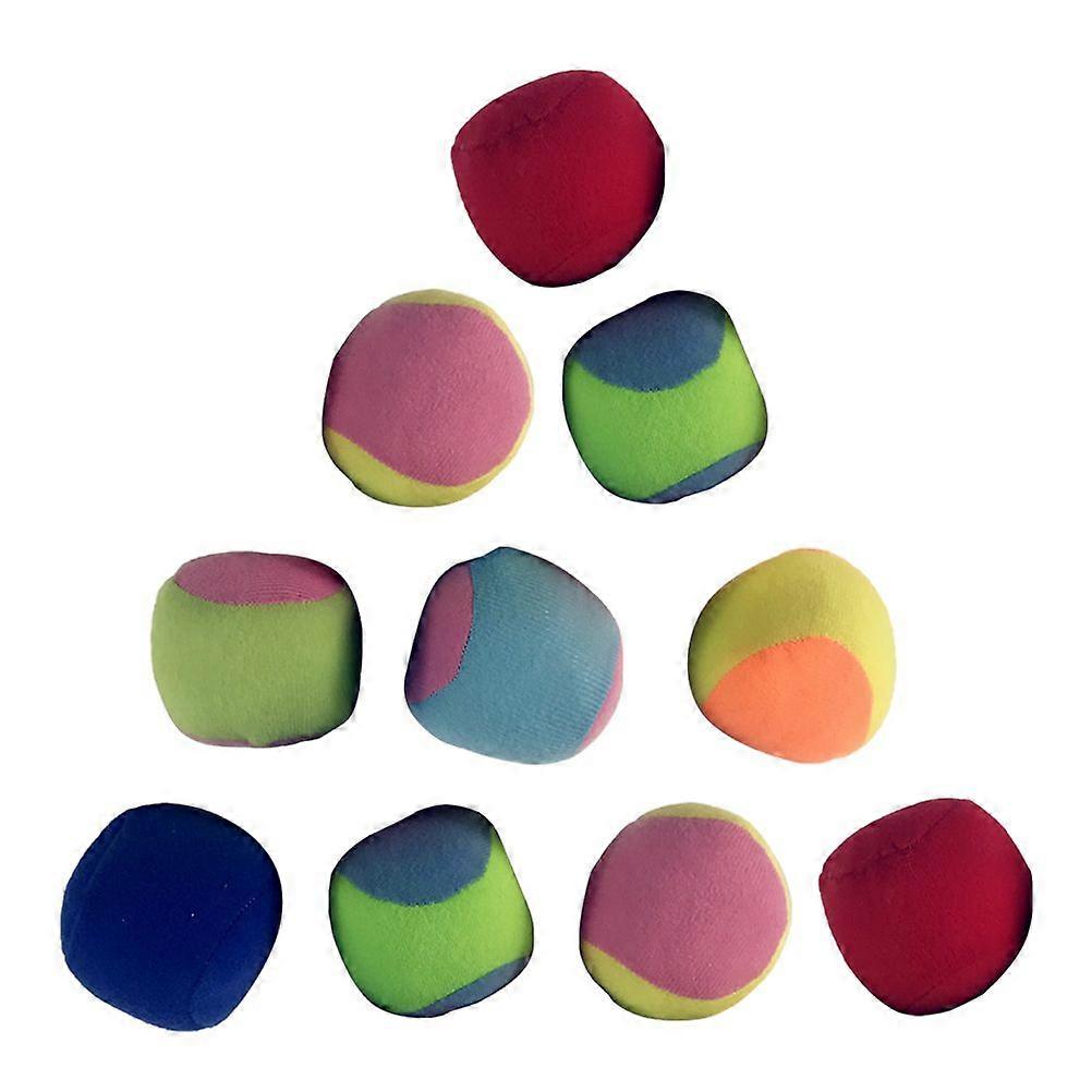 10pcsクリエイティブチルドレンスティックターゲット吸盤ボール面白い幼稚園スロースティックボールおもちゃ(ランダムカラー)