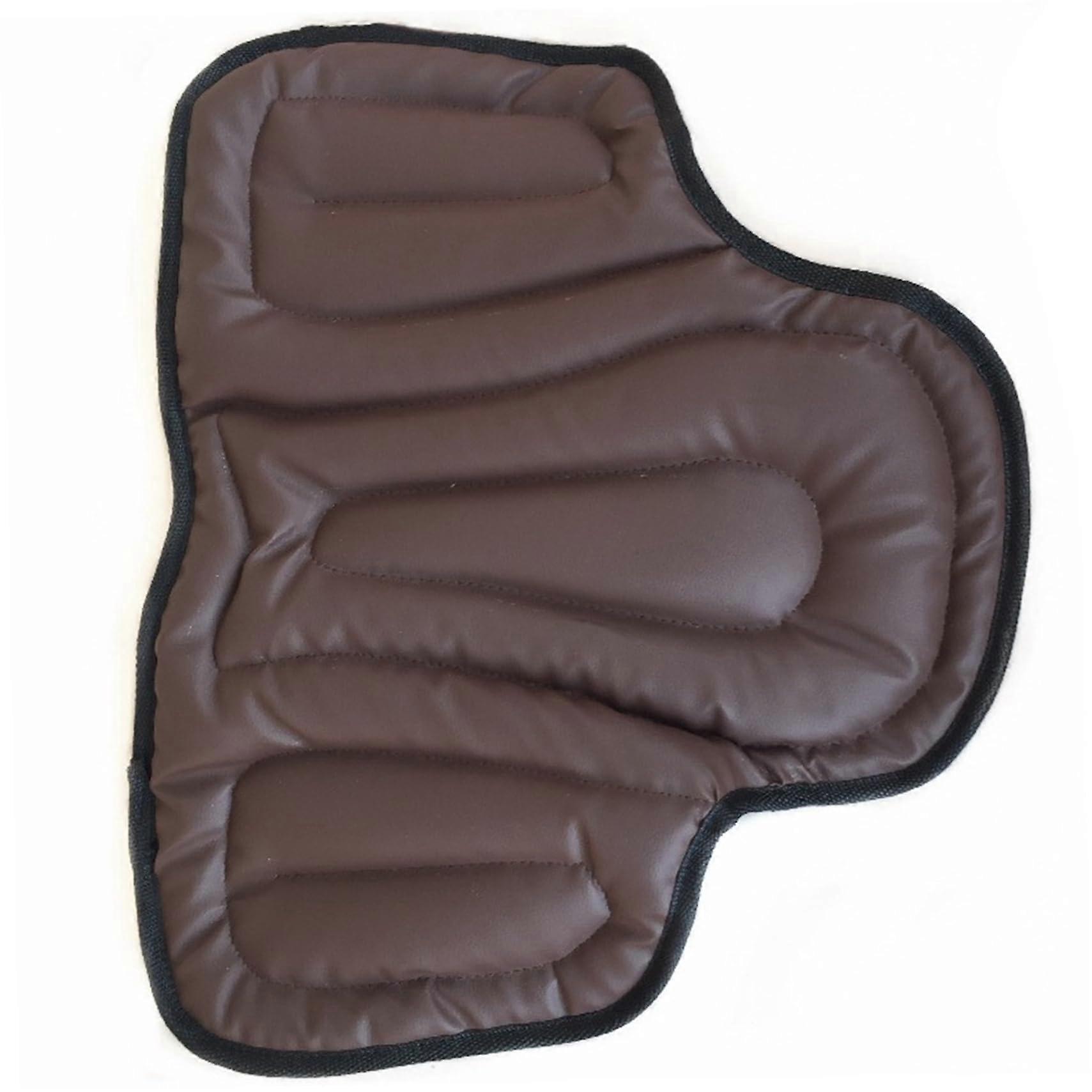 Shock Absorbing Western Horse Saddle Pads, Soft Comfortable Thick Seat Cushion for Stable Riding and Spine Protection, Brown