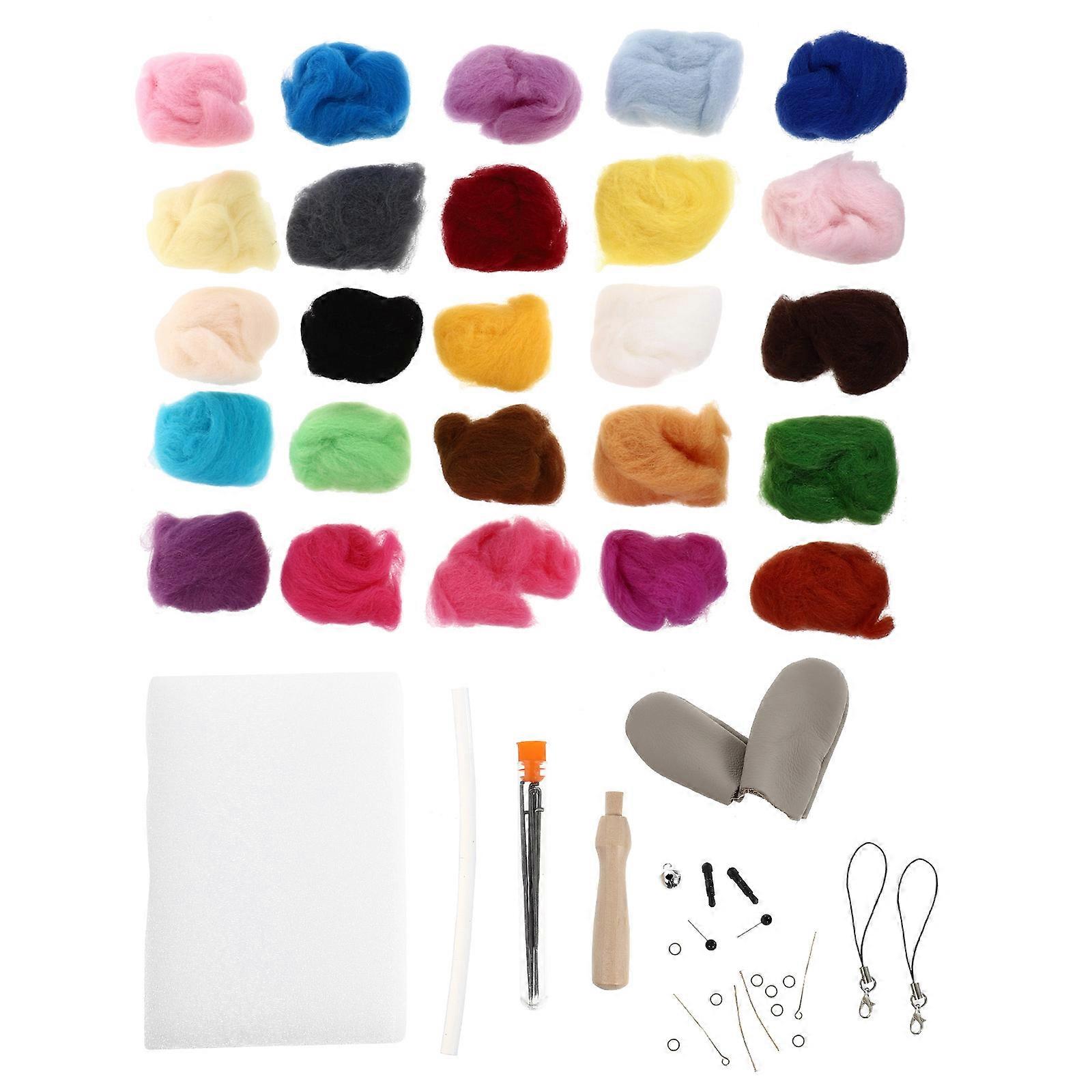 DIY Needle Felting Kit with Stainless Steel Needles for Wool Crafts and Embroidery Projects needles