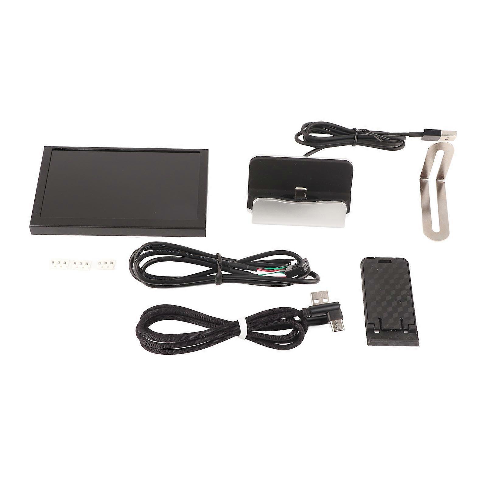 IPS Type C Secondary Screen 5in USB Display Mini Computer CPU GPU RAM HDD Data Monitor Black