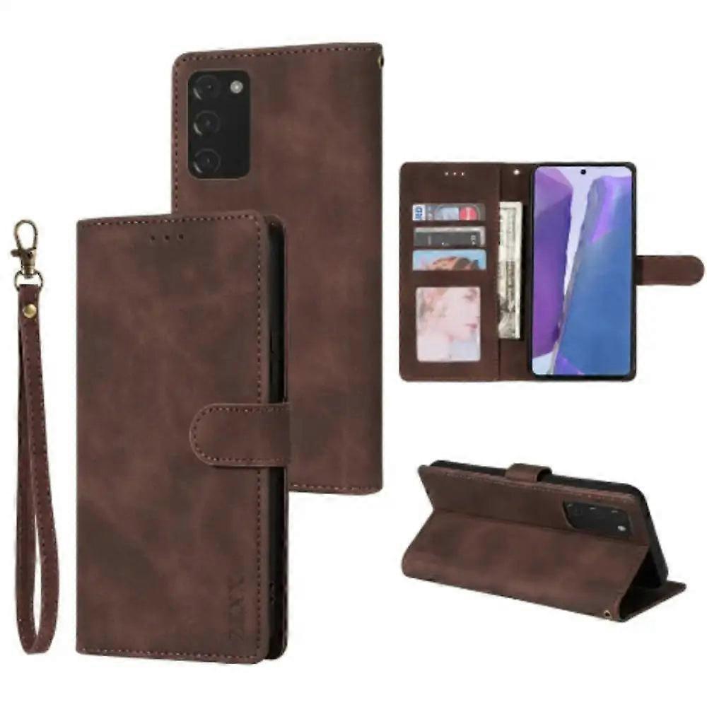 Magnetic Wallet Case For Samsung S25/s24/note/a Series (coffee)