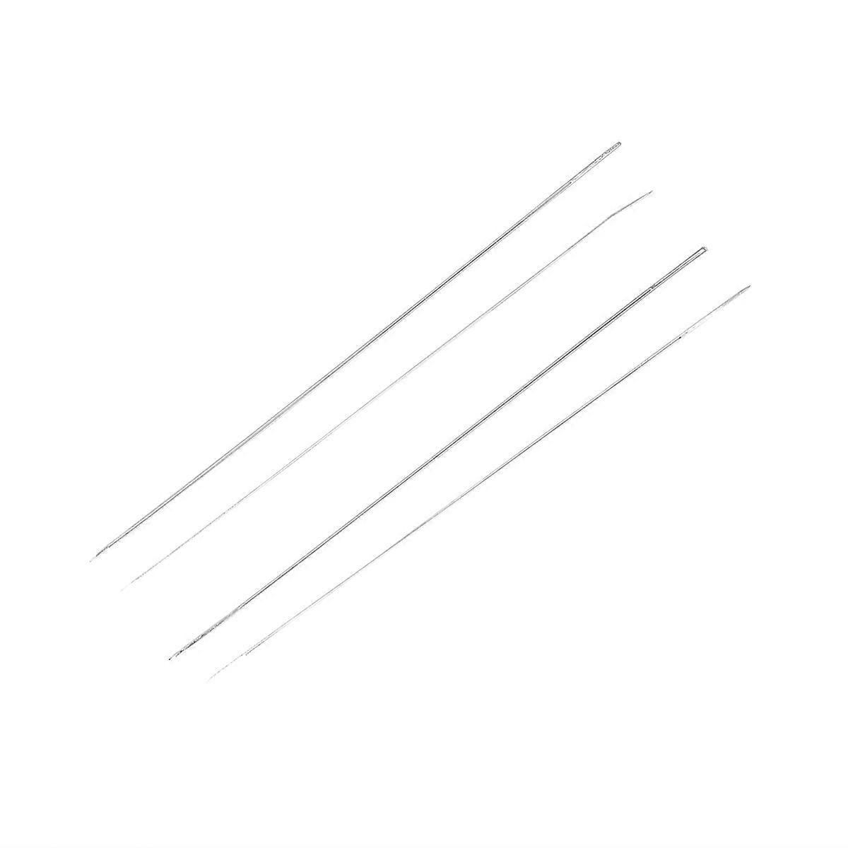 Silver Beading Needles for Stitching Use Anti- Supplies with 4 Pcs 76mm
