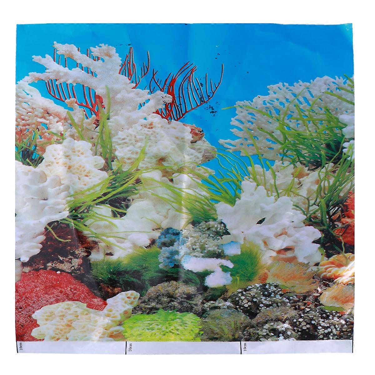 Tank Background Aquarium Fish Tank Accessories 30 X 30 Cm Odorless Easy To Apply 1Set