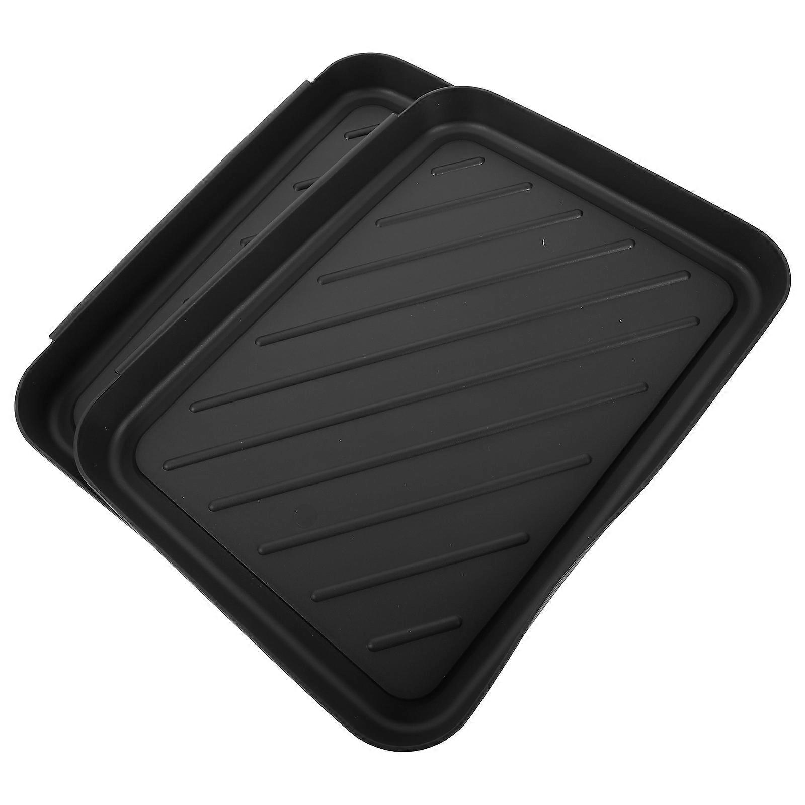 Boots Tray Multi-purpose Classic Design All Weather Conditions PP Material 40.3X30.3X3.5CM 2Pcs