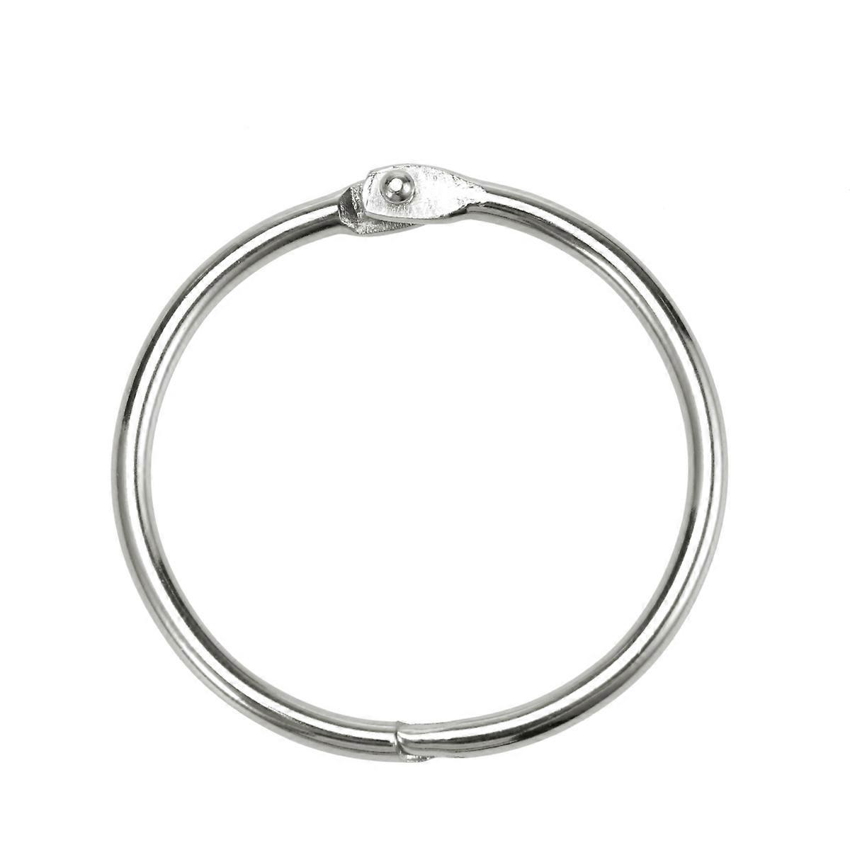 100pcs Silver Metal Loose Leaf Binder Rings for Photo Organization, Scrapbooking, Keychains, Office Files & Book Binding