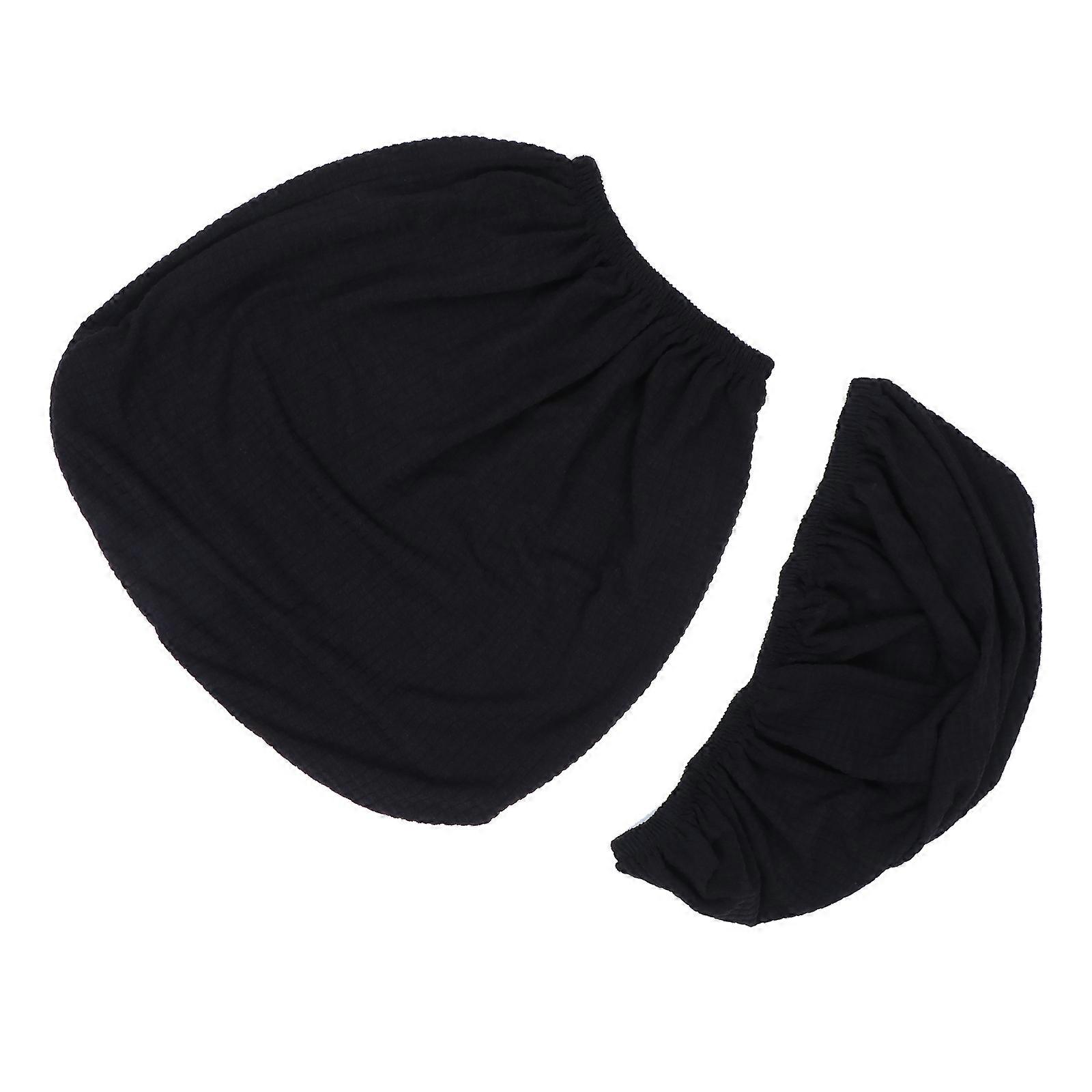 Elastic Fabric Computer Chair Cover Set of 1 Anti Dirty for Home Office Black