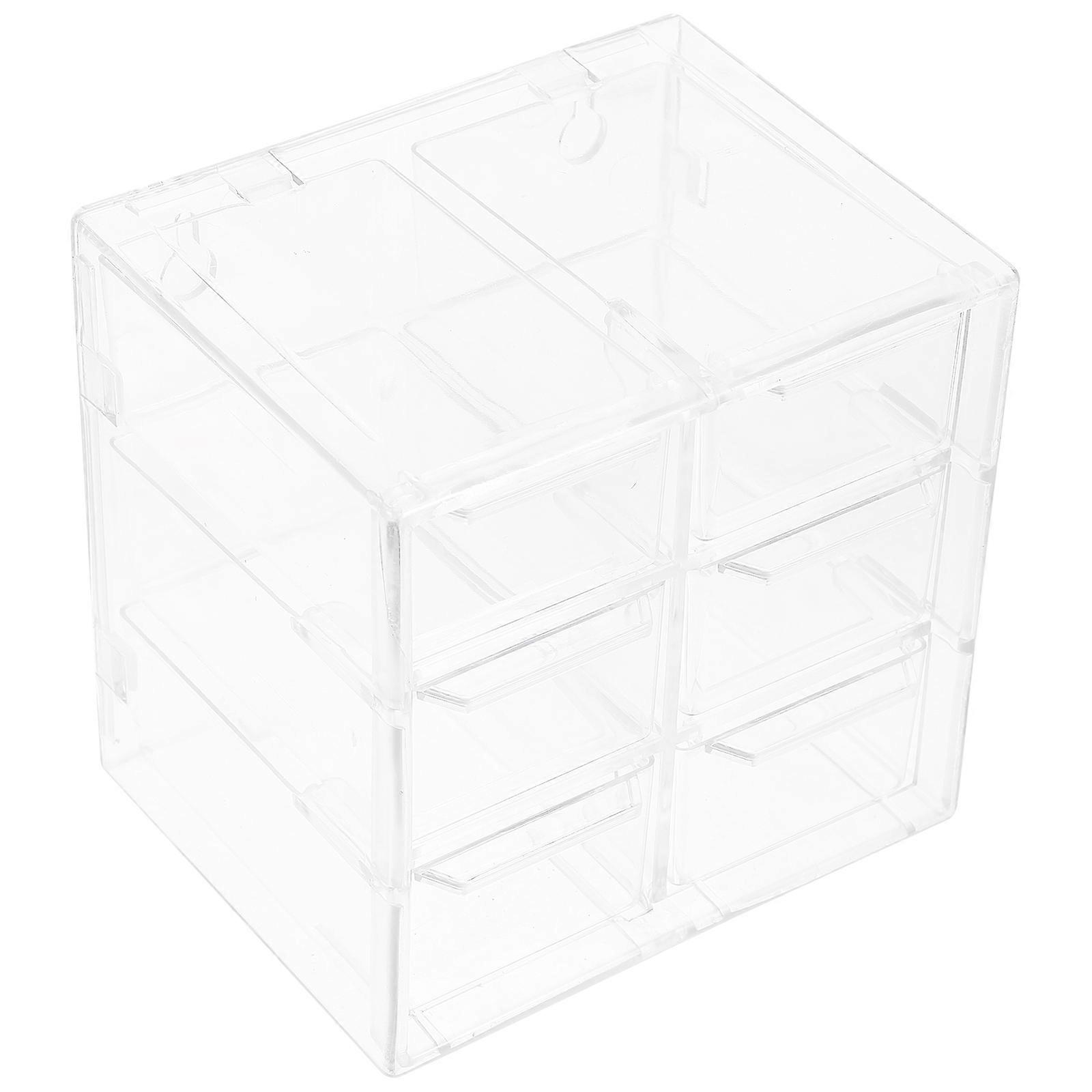 Transparent Makeup Organizer with Large Capacity for Storage Practical Desk Organizer Made of Sturdy PP Material 7.87x3.94x5.51 Inches