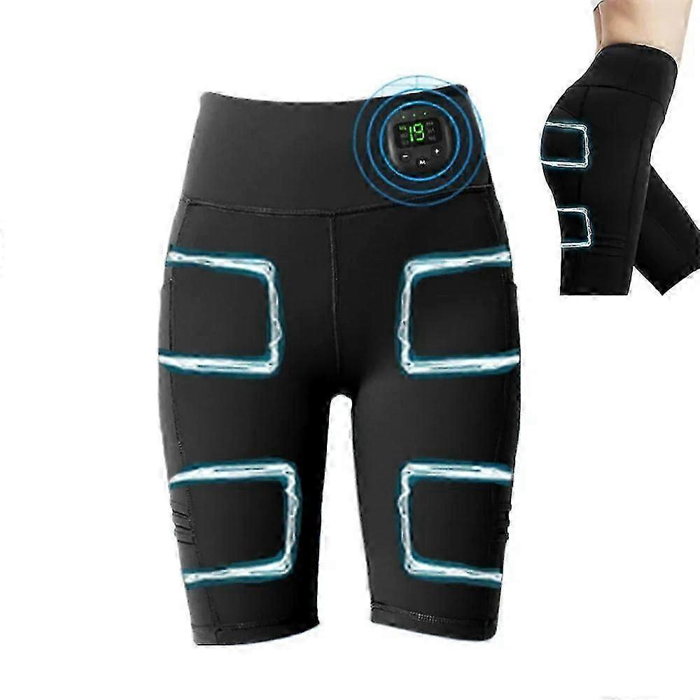 Ems Muscle Stimulator Massage Pants, Intelligent Slimming Yoga Shorts, Usb Charged