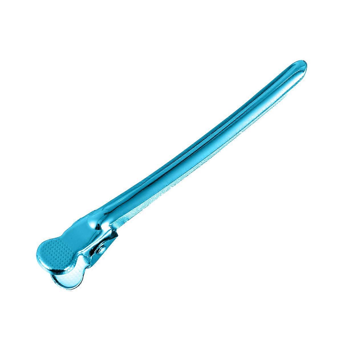 Blue Stainless Steel Hair Clips for Styling and Salon Use 12pcs Portable Durable Metal Grips 9cm