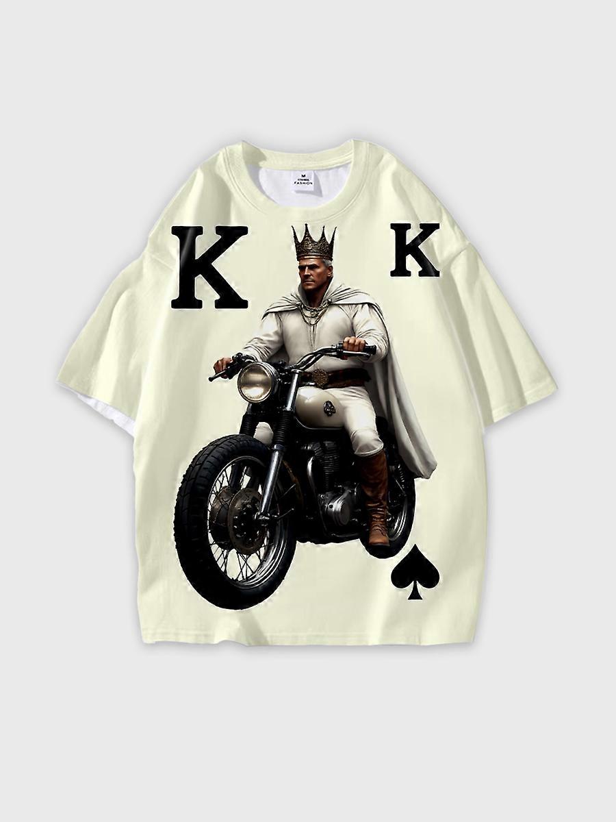 T-shirt col rond Motif ample manches courtes E480