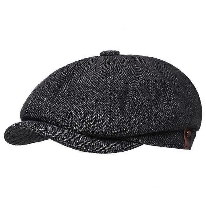 Beret - Vintage Tweed - Peaky Blinders - Black - Men - Autumn/Winter