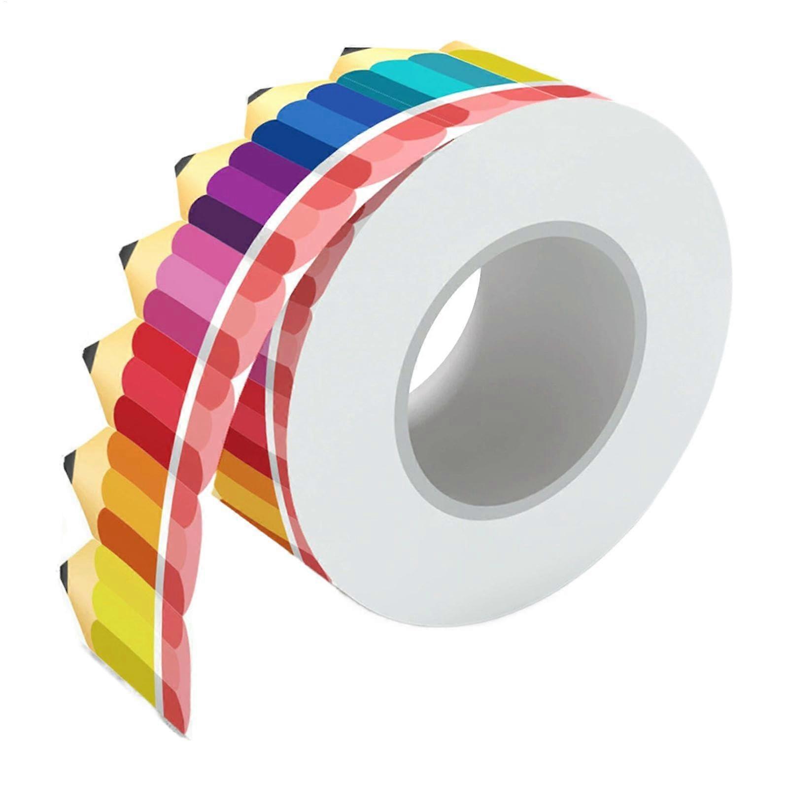 Bulletin Board Border 65 Feet Rolled Border With Pencil Patterns, Coated Paper For Back To School Classrooms And Walls