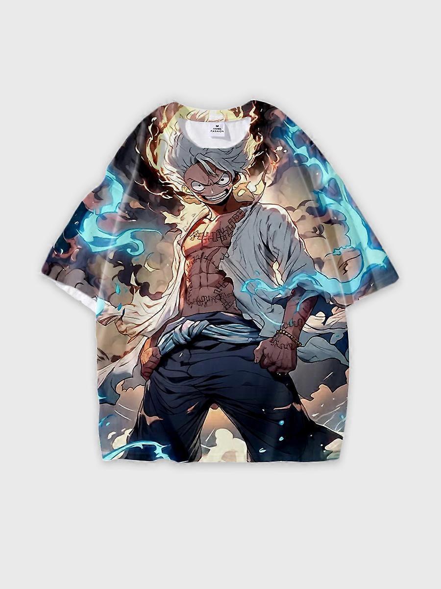 T-shirt round neck Role Pattern loose short sleeve P767