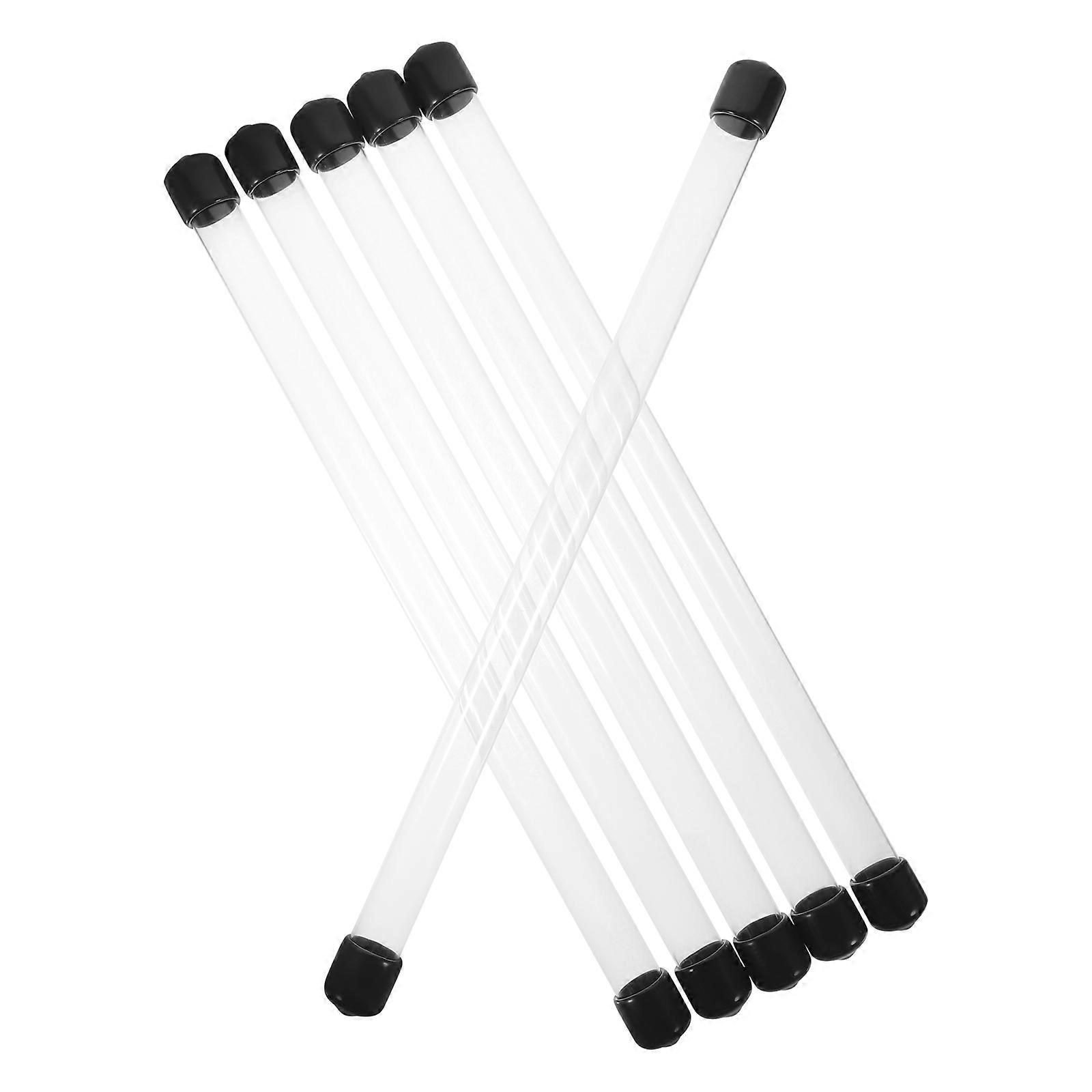 6 pcs Clear Plastic Storage Tubes Portable Round Tubes with Lids Transparent