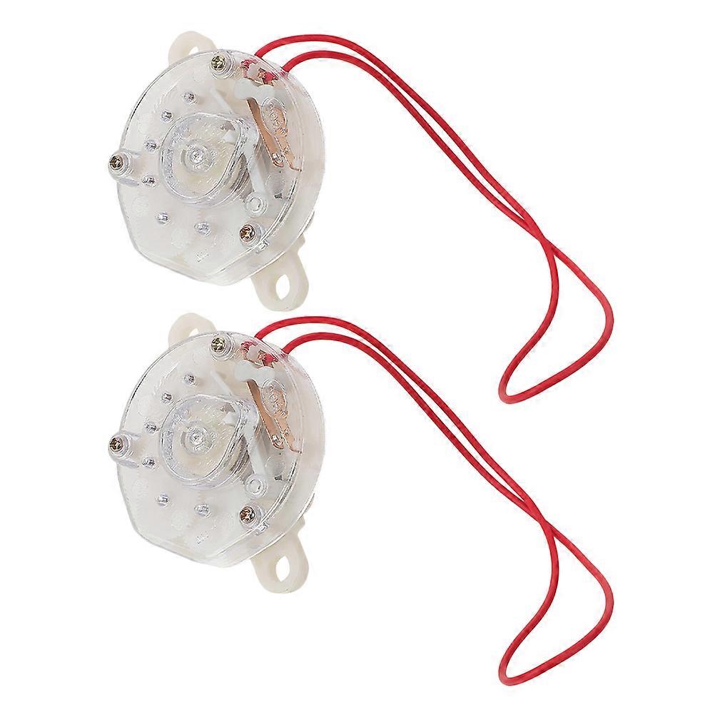 Fan Timer Knobs Replacements Desk Fan Mechanical Timer Technology Energy Saving 20.50X7.50X3.70CM White 2Pcs