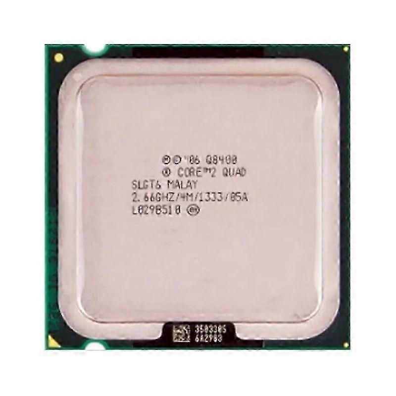 2025 Core 2 Quad Q8400 CPU - Sockel 775 4 Kerne 4 Threads 2,66 GHz 4 MB L2 Cache 95 W TDP.