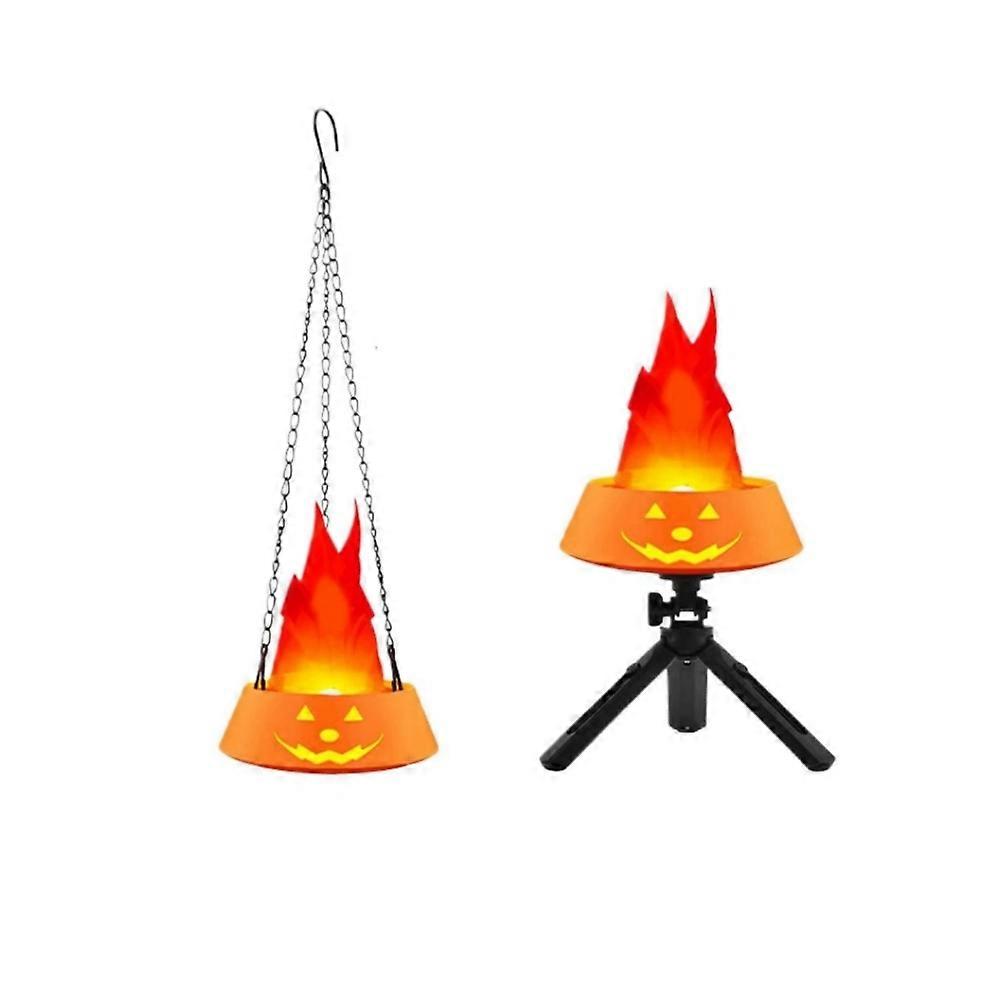 3D Fake Flame Lamp,110V Electric Campfire Artificial Flickering Flame Table Lamp