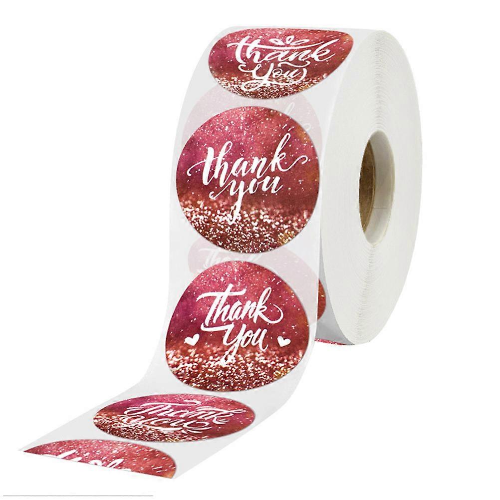 Thank You Adhesive Labels Roll Self Stick Envelope Sealing Stickers for DIY Crafts, Wedding Invitations and Wrapping