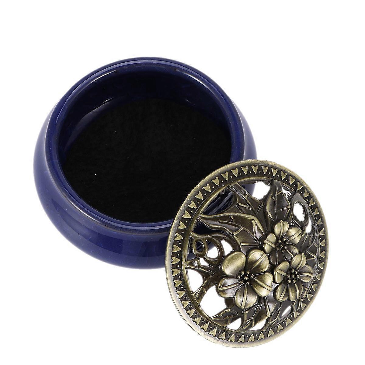 Ceramic Aromatherapy Burner With Unique Pattern Design For Adults Indoor Use Heat Dissipation 1Set
