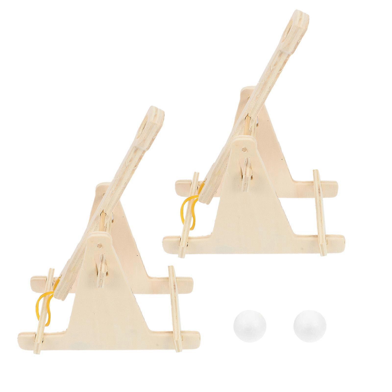 2pcs DIY Catapult Model STEM Science Learning Kit for Boys – Enhances Observation and Analytical Skills Through Hands On Assembly