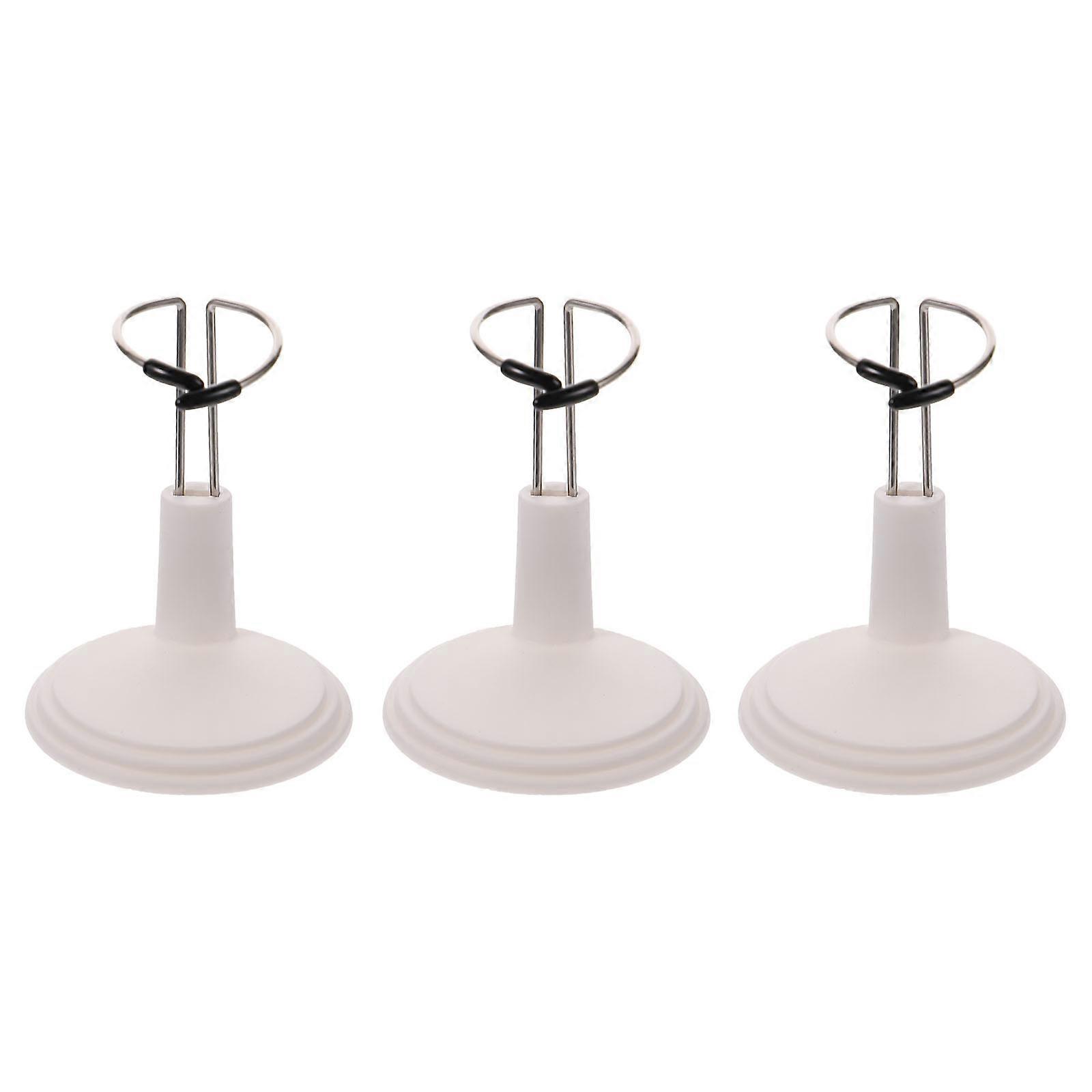 White Premium Doll Stand Display Holder for Decor Sturdy and 3PCS