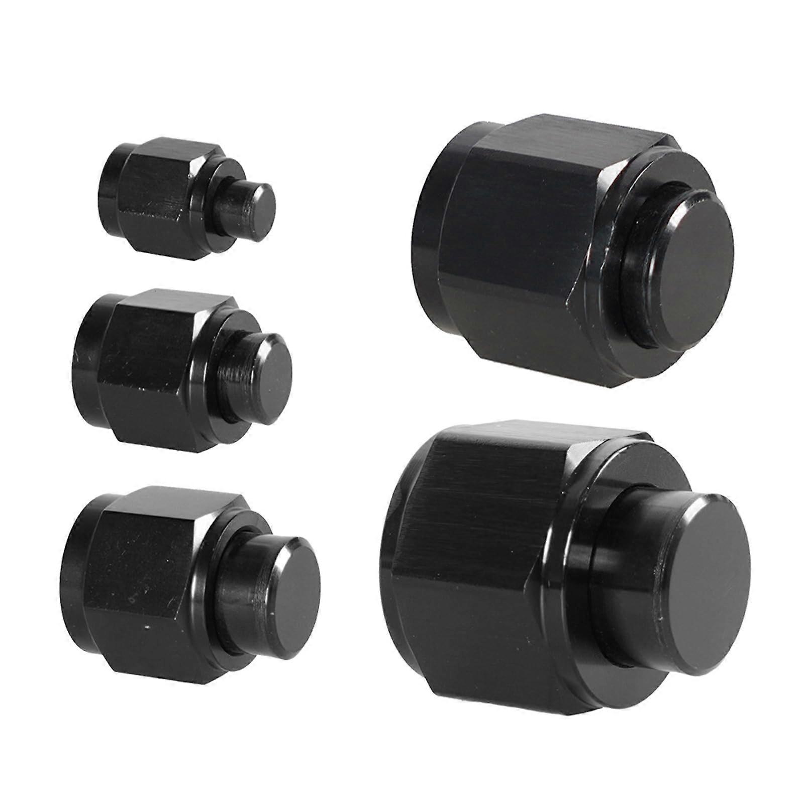 Cap AN4/AN6/AN8/AN10/AN12 Aluminium Fitting Pipe Pipe Plug Nut Block Off Hose Pipe Adapter Pack of 5