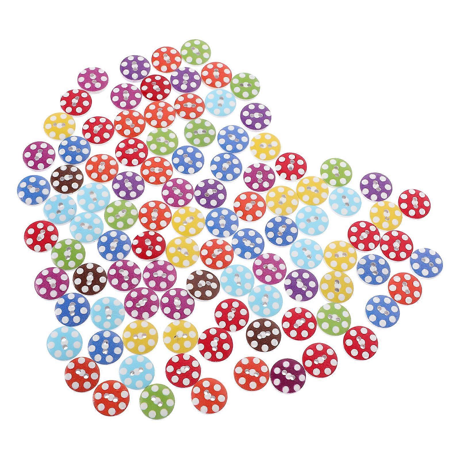 Assorted Color Synthetic Buttons for Clothing Perfect for Sewing and DIY Craft Supplies 100 pcs