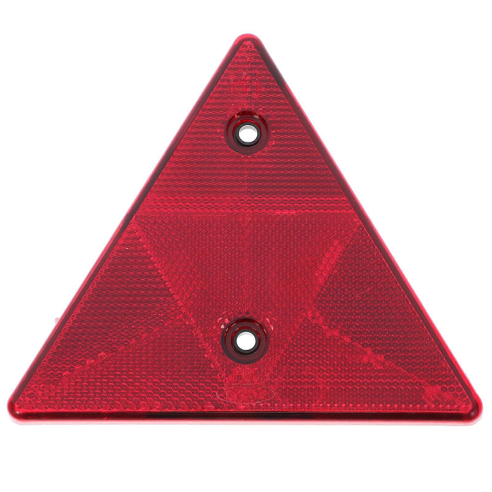 Reflective Triangle Warning Sign for Vehicles – High Visibility Plastic Roadside Safety Sign for Emergency Use, Pre Drilled for Easy Setup