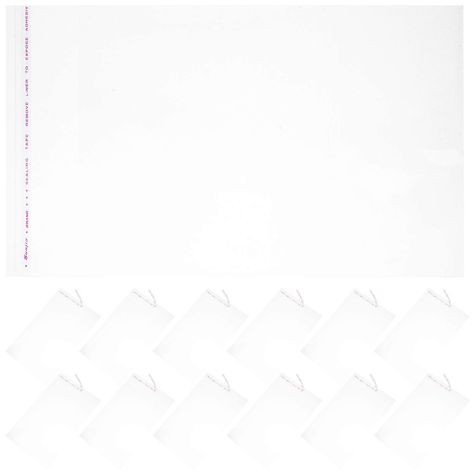 100Pcs Clear Self Sealing Plastic Envelopes For Storage Education Materials Versatile Packaging Ideal For General Use