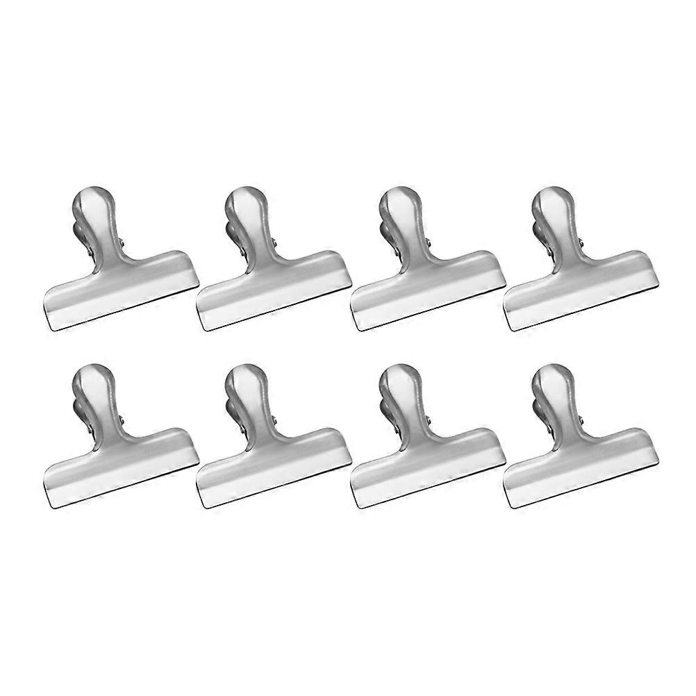 Stainless Steel Food Clips for Home Use Premium Quality with Strong Spring Mechanism 8 Pieces