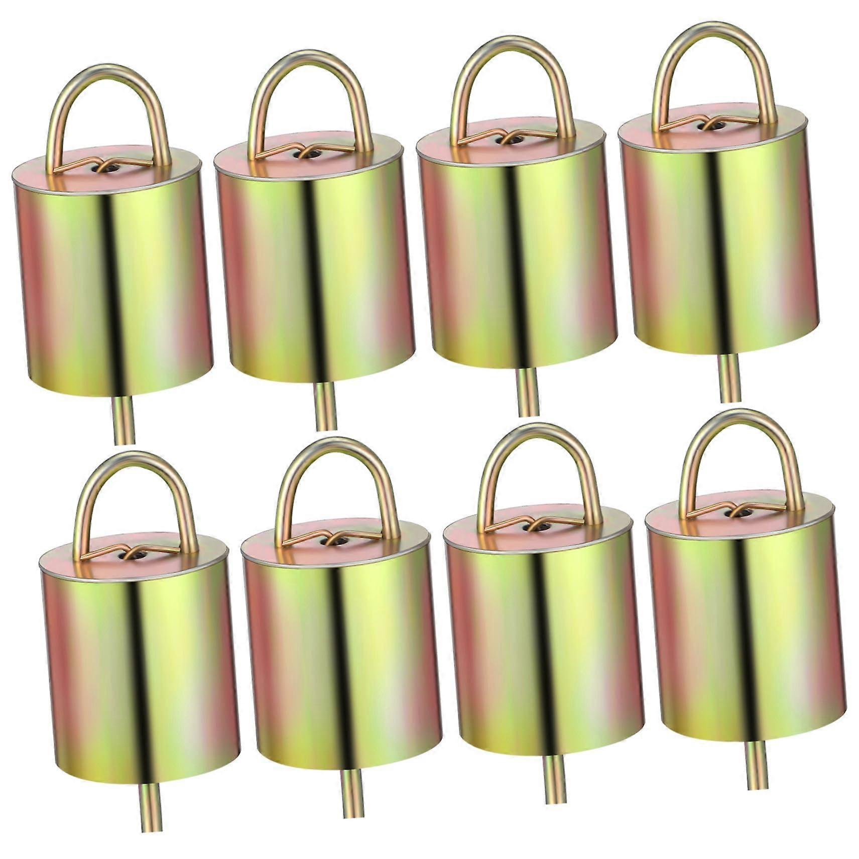 8 Piece Copper Goat Bells Durable Loud Cow And Sheep Bells for Cattle Neck Collars Rustic Design Weatherproof