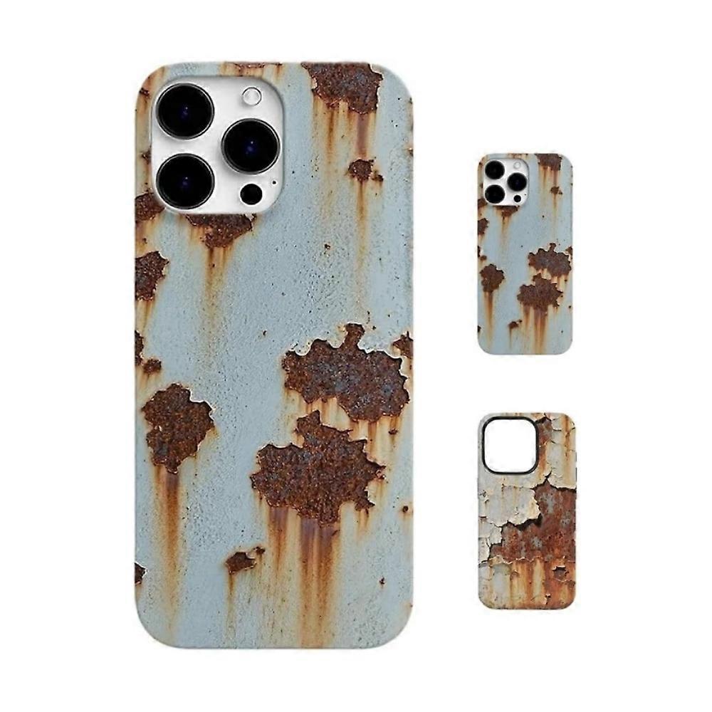 INS Creative 3D Effects Rusty Metal Handyhlle fr iPhone 16 15 14 13 12 11  Pro Max Plus Vivid Effect Weiches Silikon Back Cover | Fruugo DE