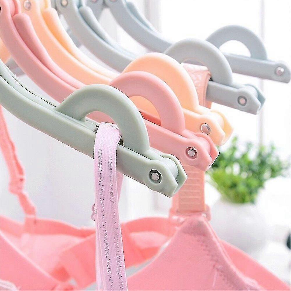 Compact Travel Coat Hangers - 10-Pack Foldable Space-Saving Clothes Hangers for Camping