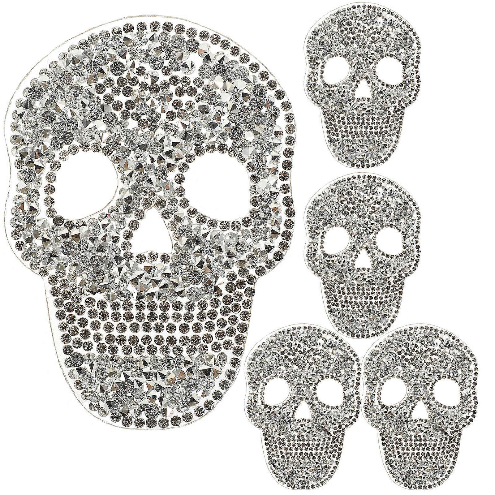 5Pcs Multi Functional Skull Embroidered Patches for Decoration and Repair