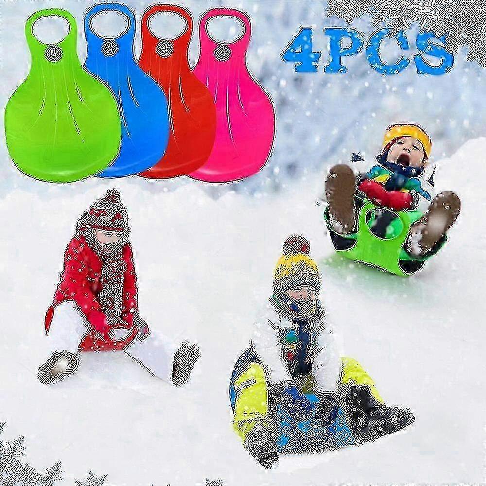 4 PCは子供の大人の雪そりソリッドカラースキーボード屋外草砂スライダーそりエンターテイメントツールを厚く