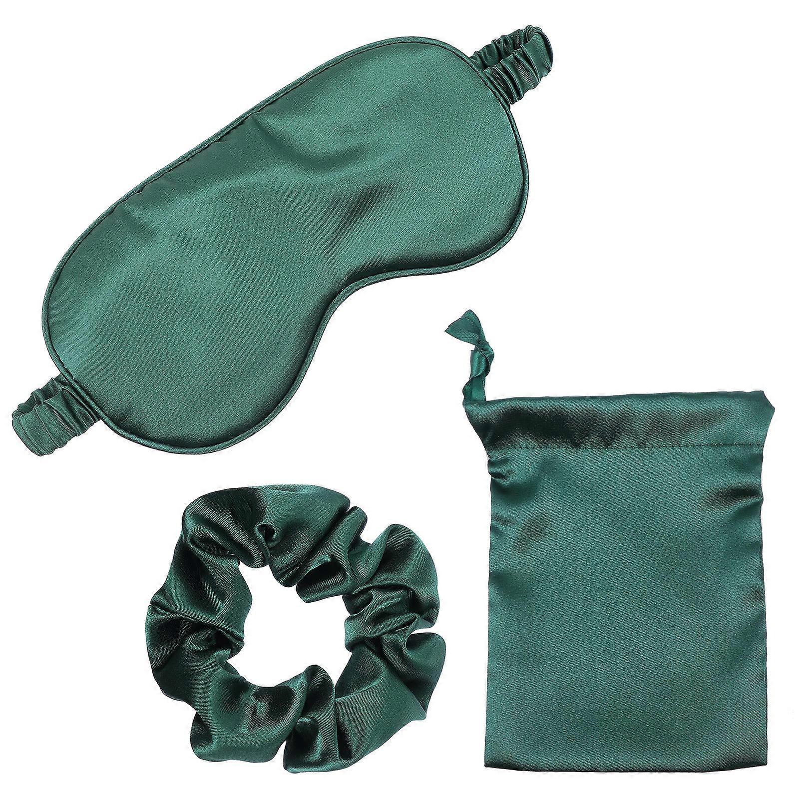 Silk Eye Mask Set Sleep Aid Headache Sufferers Oval Shape 3Pcs/Set