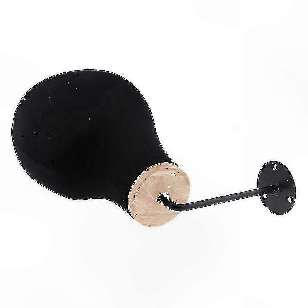 Black Wall-Mounted Display Head for Wig and Hat Design with Glasses Holder