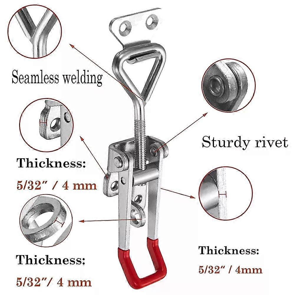 1pc Adjustable Tool Box Metal Closures Tightening Snap Fastener Quick Release Clamp Non-slip Slider Clamp Tool Clamp