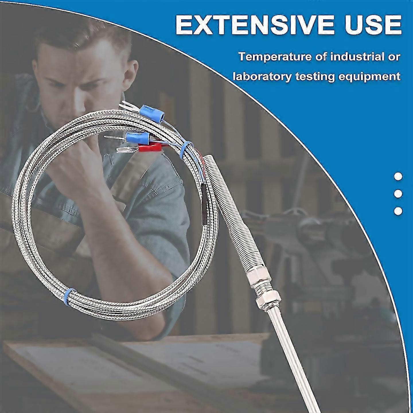 0400c Pt100 Type 5mm X 50mm Temperature Controller Thermocouple Probe 2 Meters