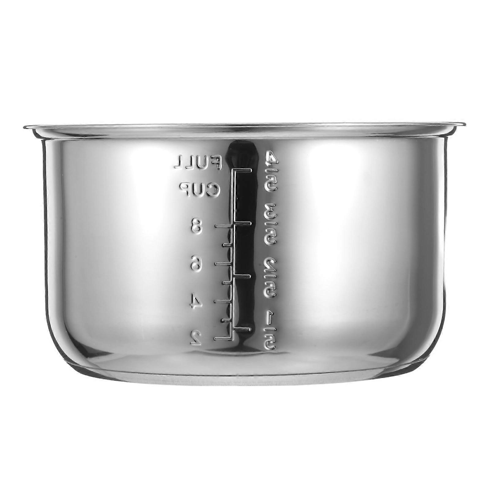 Stainless Steel Rice Cooker Inner Pot Replacement, Universal Rustproof Liner Insert for Electric Rice Cooker, Silver, 23.50X23.50X13.00CM