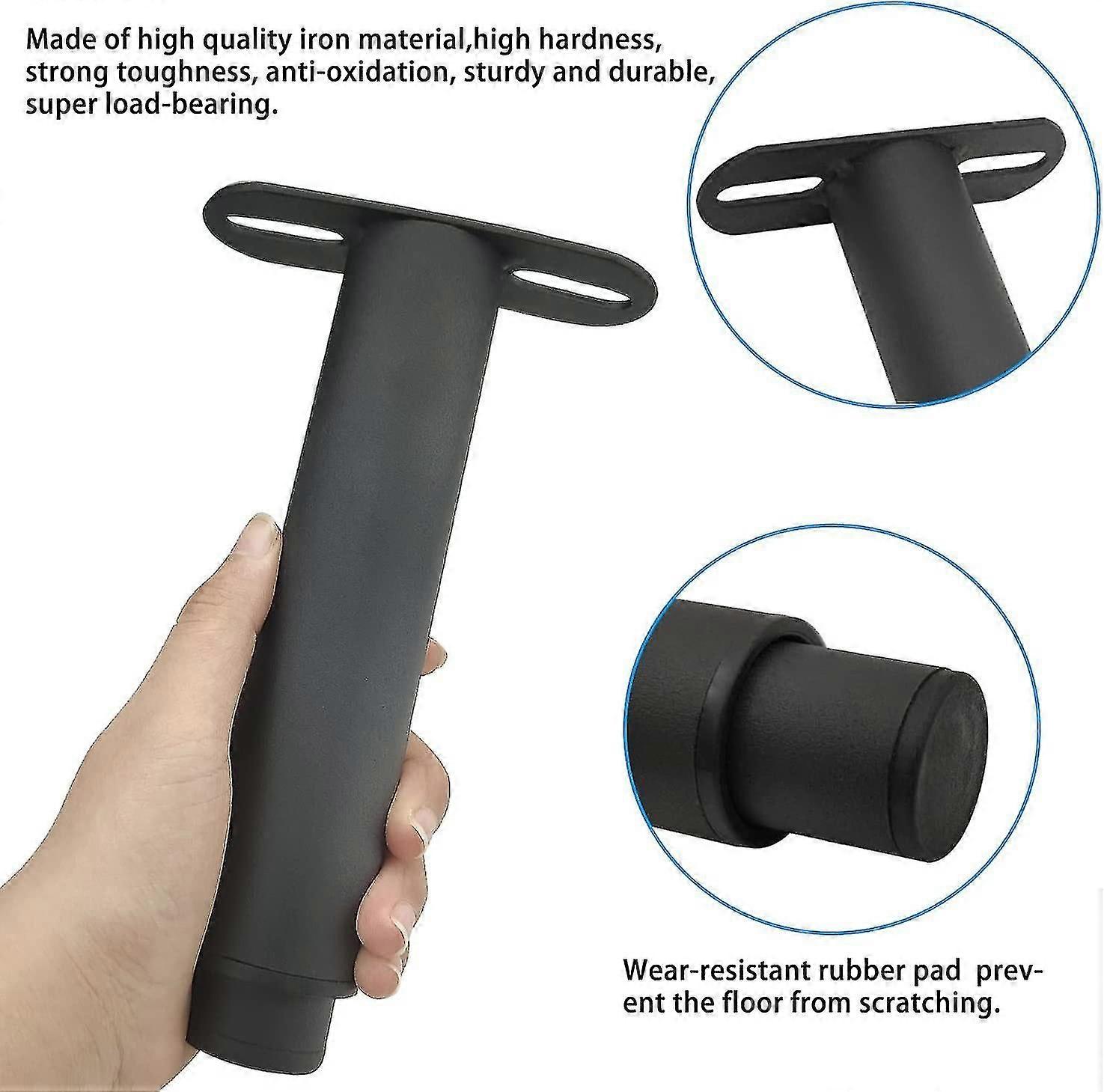 Set med 2 justerbara infällbara T-formade sängben i metall för bäddsoffa (7-13 tum)