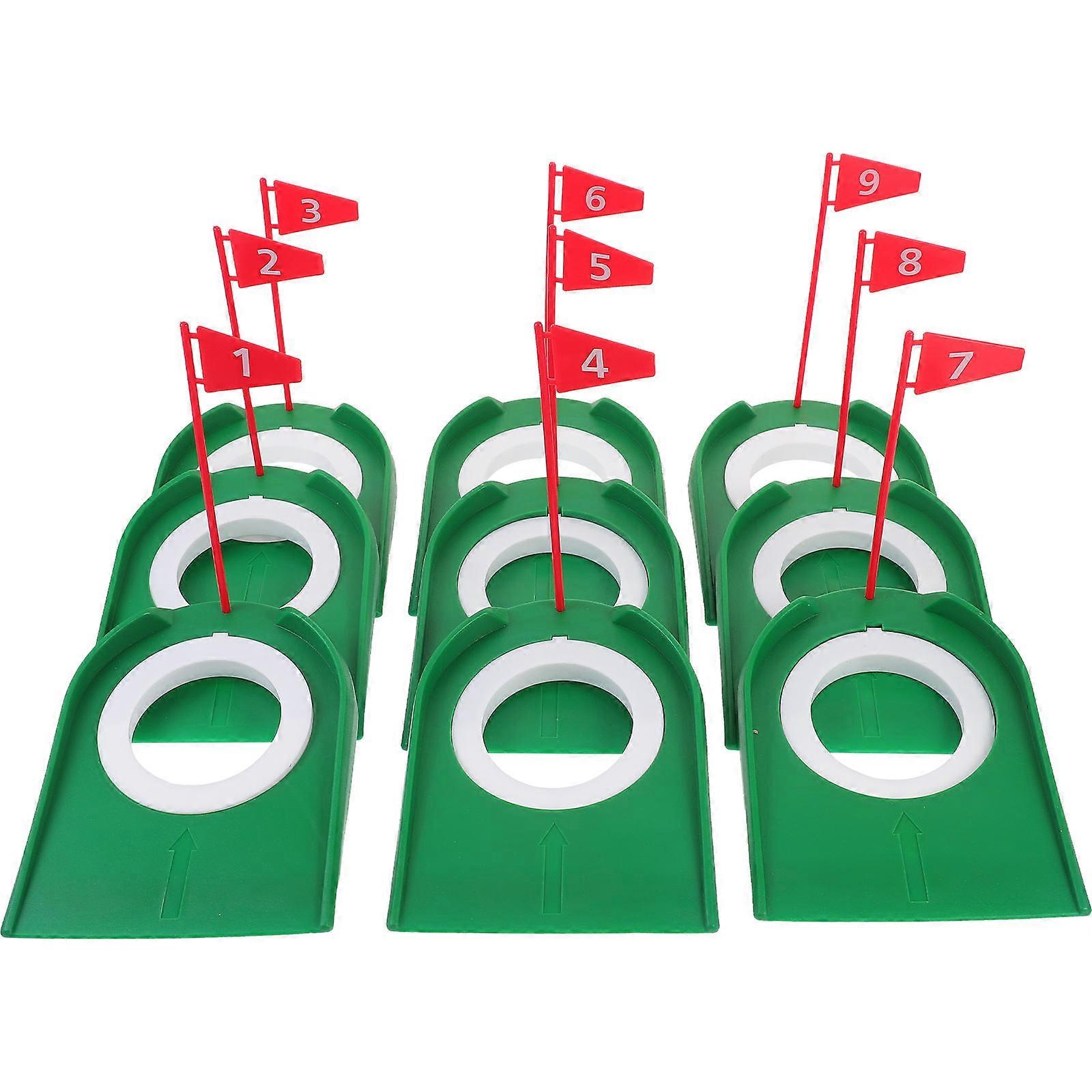 Golf Putting Cup with Flag   9pcs Training Aid for Indoor/Outdoor Precision Practice, Skill Development & Fun Games