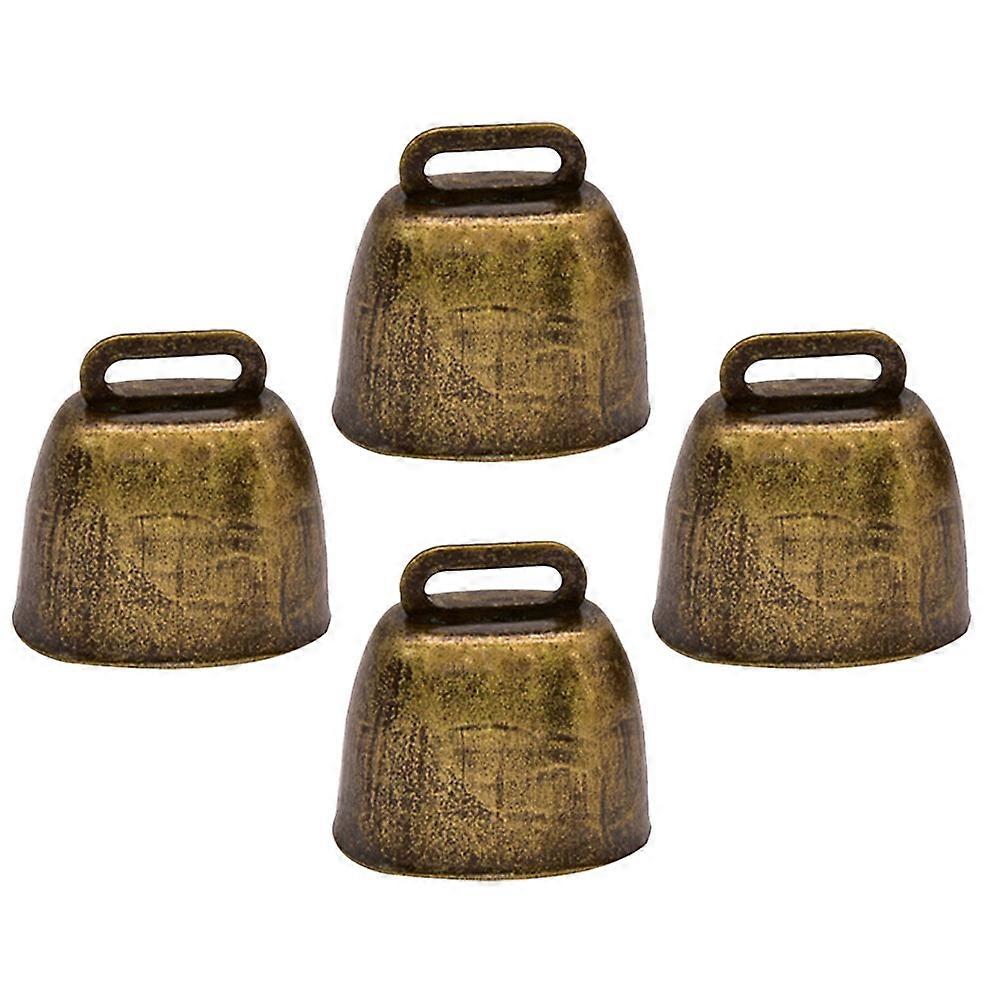 Iron Cowbell Ornament For Sport Events Designed For Pet Owners Available In Golden Color And Serves As Noise Maker 4Pcs