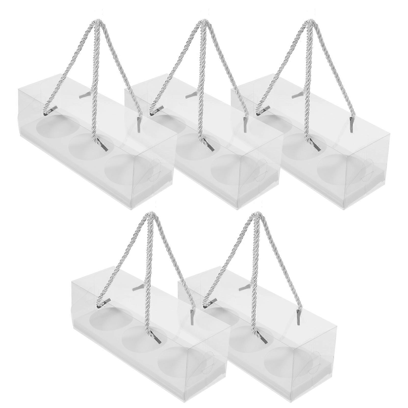 5pcs White Gift Boxes with String for Storage Portable and Easy to Use