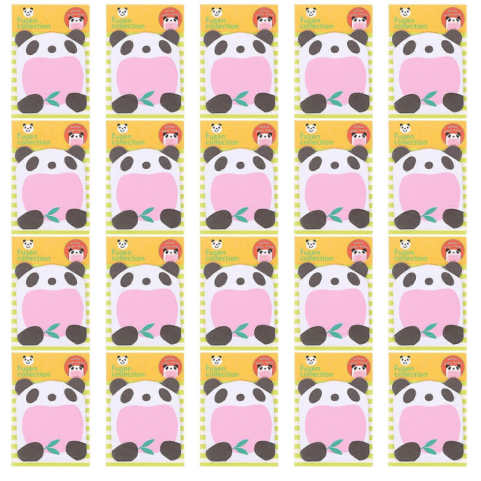 20pcs Strong Adhesive Cartoon Animal Shape Note Stickers for Student Use Multi Color